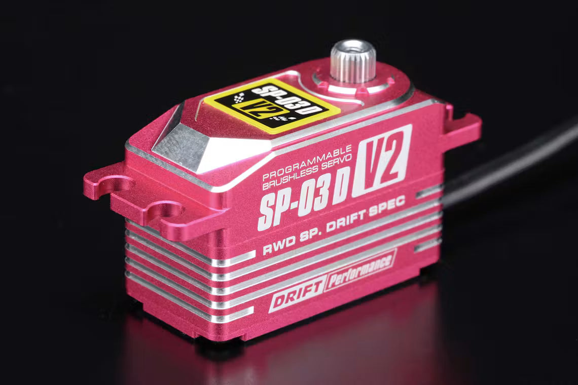 (PO OCT 2026) Yokomo SP-03DV2PI Digital Steering Servo for Drifting SP-03DV2 Pink Version