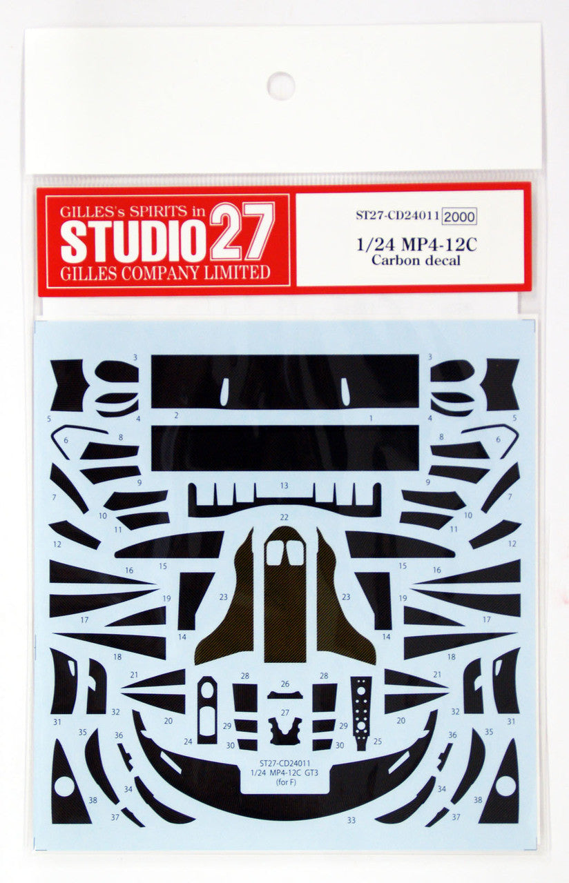 Studio27 CD24011 1/24 Carbon Decal for MP4/12C - BanzaiHobby