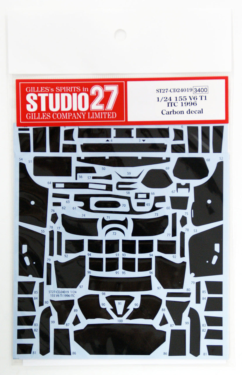 Studio27 CD24019 1/24 Alfa Romeo 155 ITC Carbon Decal - BanzaiHobby