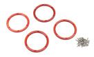 Kyosho EZW003R Aluminum Wheel Cover (Red/4pcs/Sand Master) - BanzaiHobby