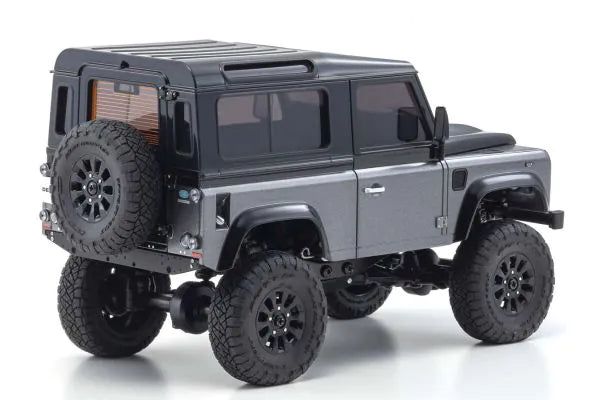 Kyosho 32526GM MINI-Z 4x4 readyset Land Rover Defender 90 Autobiography Corris Gray / Santorini Black - BanzaiHobby