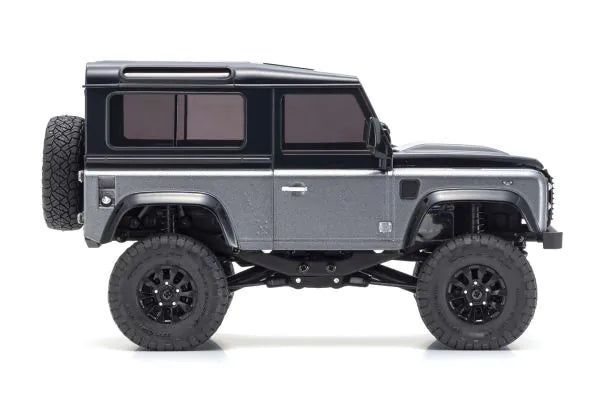 Kyosho 32526GM MINI-Z 4x4 readyset Land Rover Defender 90 Autobiography Corris Gray / Santorini Black - BanzaiHobby