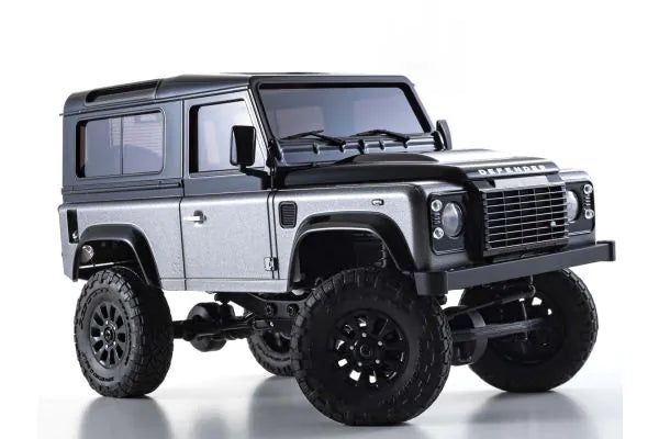 Kyosho 32526GM MINI-Z 4x4 readyset Land Rover Defender 90 Autobiography Corris Gray / Santorini Black - BanzaiHobby