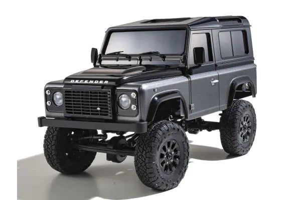 Kyosho 32526GM MINI-Z 4x4 readyset Land Rover Defender 90 Autobiography Corris Gray / Santorini Black - BanzaiHobby