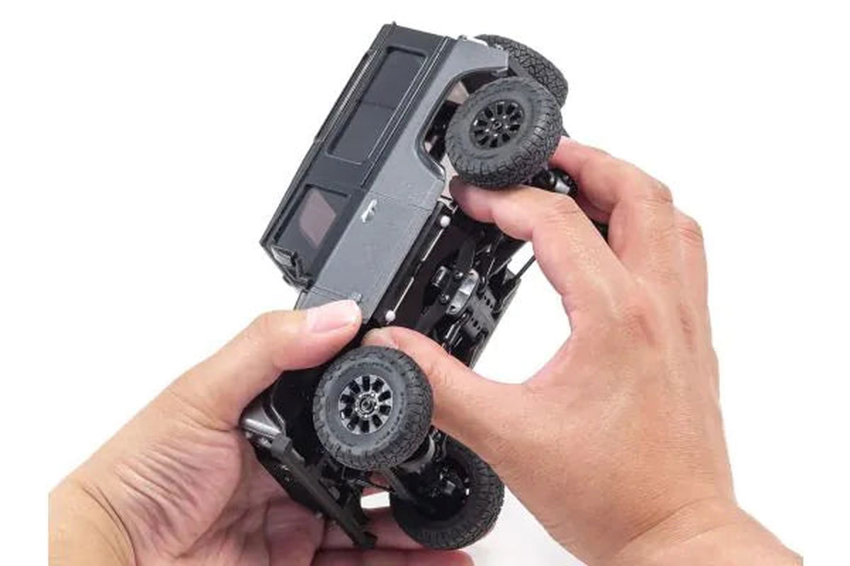 Kyosho 32526GM MINI-Z 4x4 readyset Land Rover Defender 90 Autobiography Corris Gray / Santorini Black - BanzaiHobby