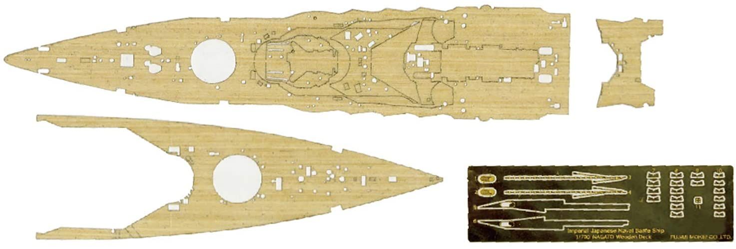 Fujimi Wood Deck Seal for IJN Battleship Nagato (w/Ship Name Plate) - BanzaiHobby