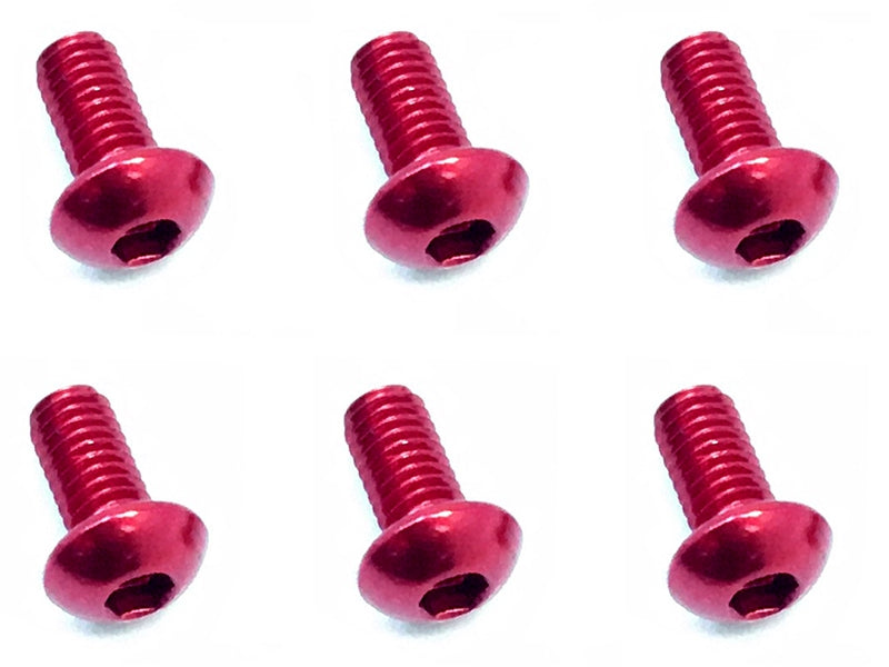 Square NAX-306R 3x6 Hex Button Screws (Red/6pcs)