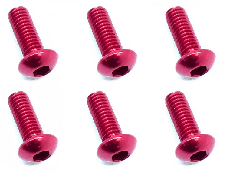 Square NAX-308R 3x8 Hex Button Screw (Red/Pack of 6)