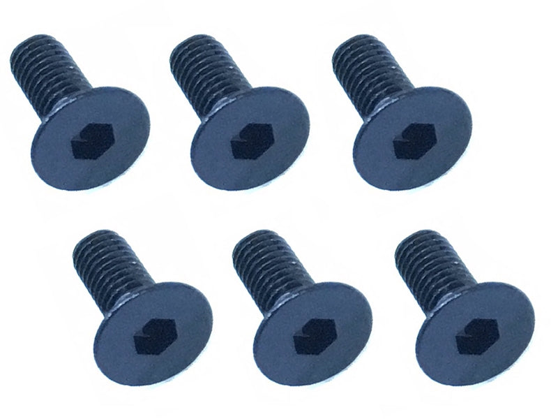 Square SAX-308BK 3x8 Hexagonal Countersunk Duralumin Screws (Black/Pack of 6)