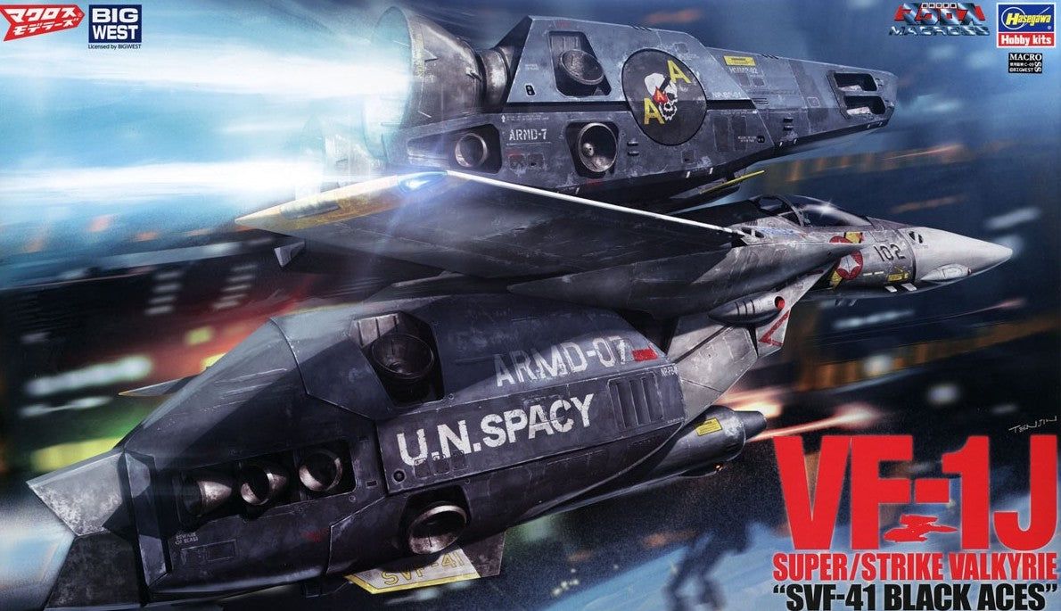 Hasegawa VF-1J Super/Strike Valkyrie `SVF-41 Blackaces` - BanzaiHobby