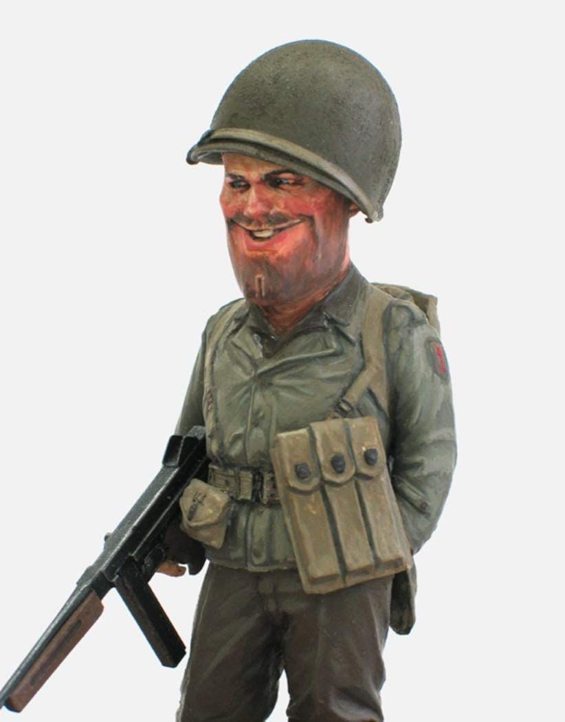 Fine Molds 1/12 WWII. U.S. Infantryman w/ Thompson M1A1 Sub-Machine Gun - BanzaiHobby