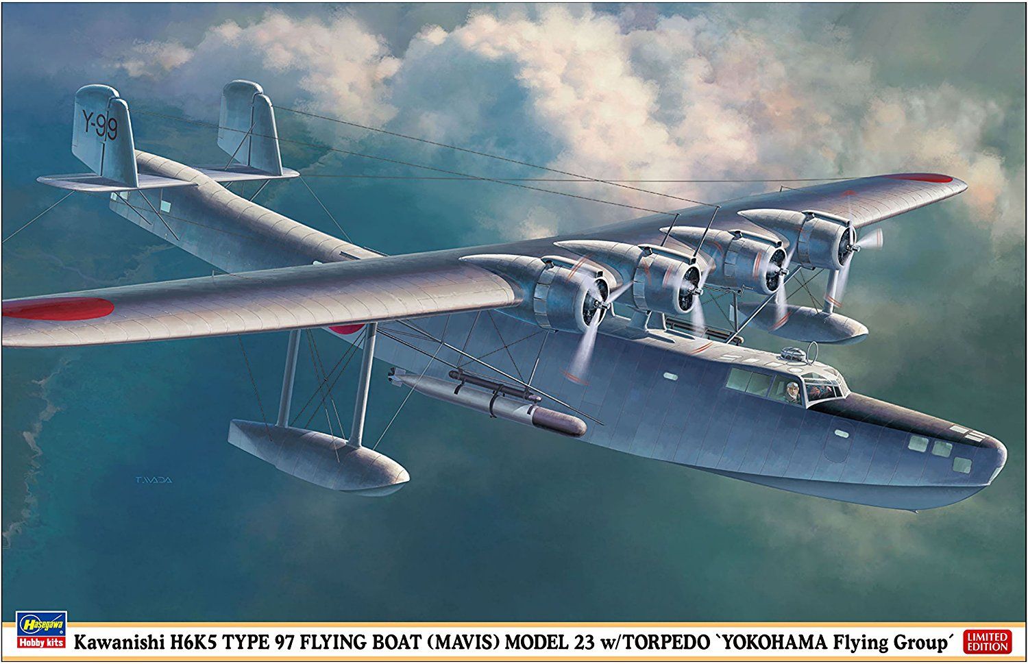 Hasegawa Kawanishi H6K5 Type 97 Flying Boat (Mavis) Model 23 w/Torpedo - BanzaiHobby