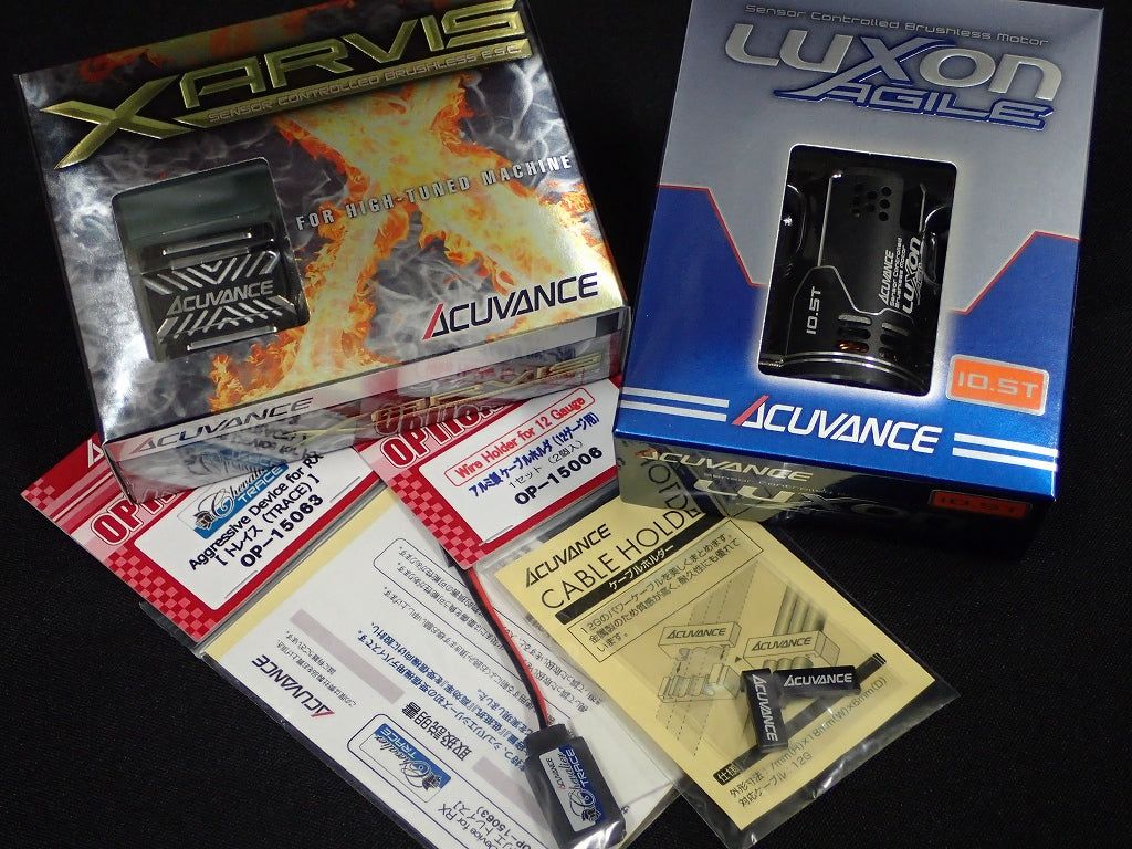 Acuvance (Keyence) EX-Package Xarvis BLK & Agile 10.5TB w/ Trace & 12G Cable holder - BanzaiHobby