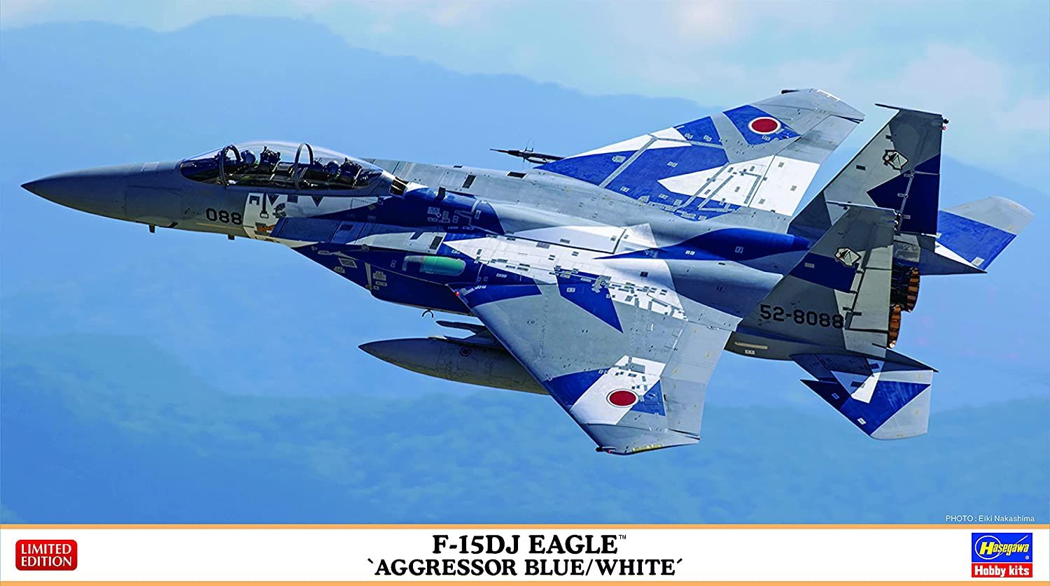 Hasegawa F-15DJ Eagle `Aggressor Blue/White` - BanzaiHobby