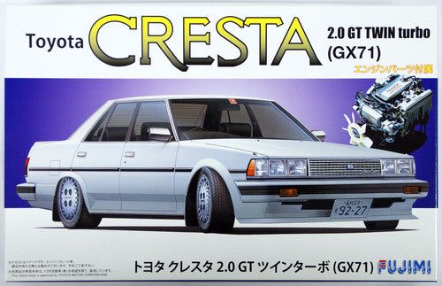 Fujimi 1/24 Toyota Cresta 2.0 GT Twin Turbo GX71 w/Window Frame Masking - BanzaiHobby