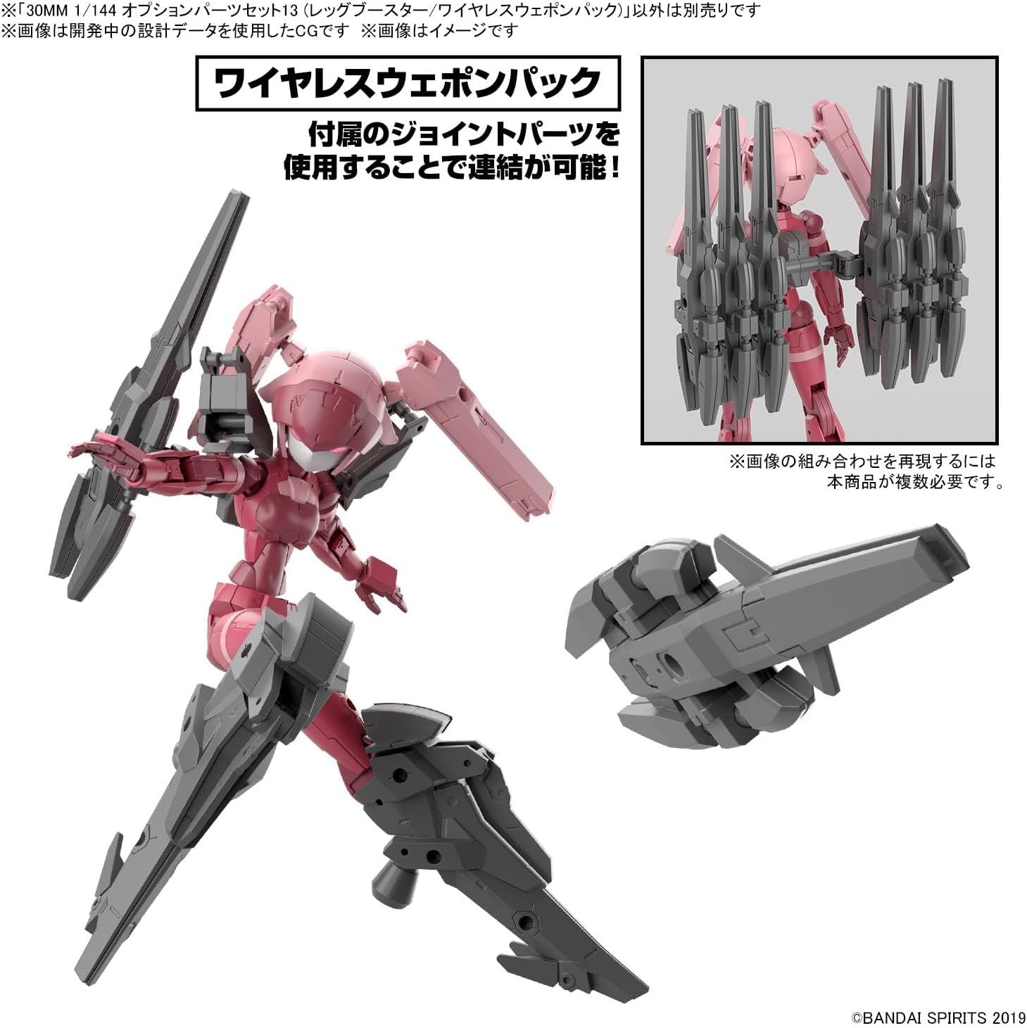 Bandai 30MM Optional Parts Set 13 (Leg Booster/Wireless