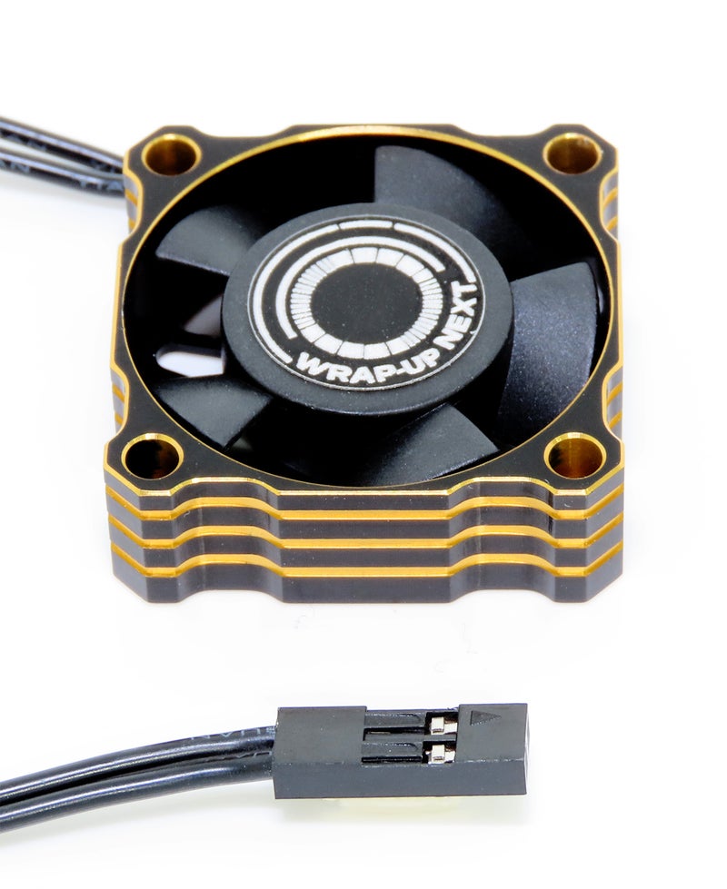 (PO OCT 2025) Wrap-Up Next 0826-FD Premium Aluminum Cooling Fan 30mm (Black/Gold)