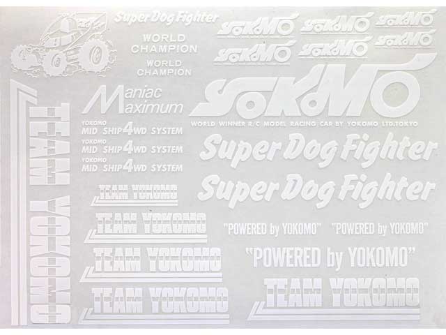 Yokomo ZC-D4W [YZ-870C] Super Dog Fighter Decal White - BanzaiHobby