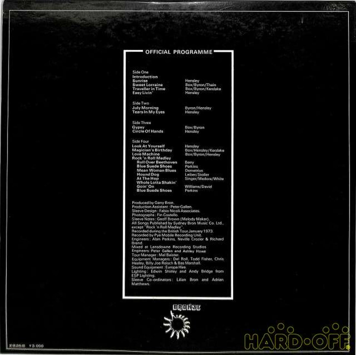 Nippon Columbia Uriah Heep 'Live' PSS-273~4 2LP