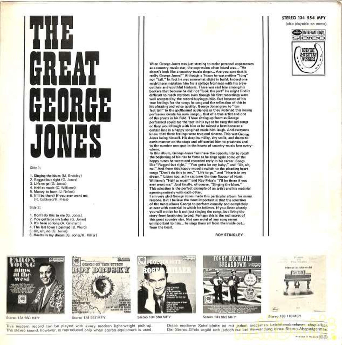 Mercury George Jones "The Great" 134,554 MFY (imported to the US)