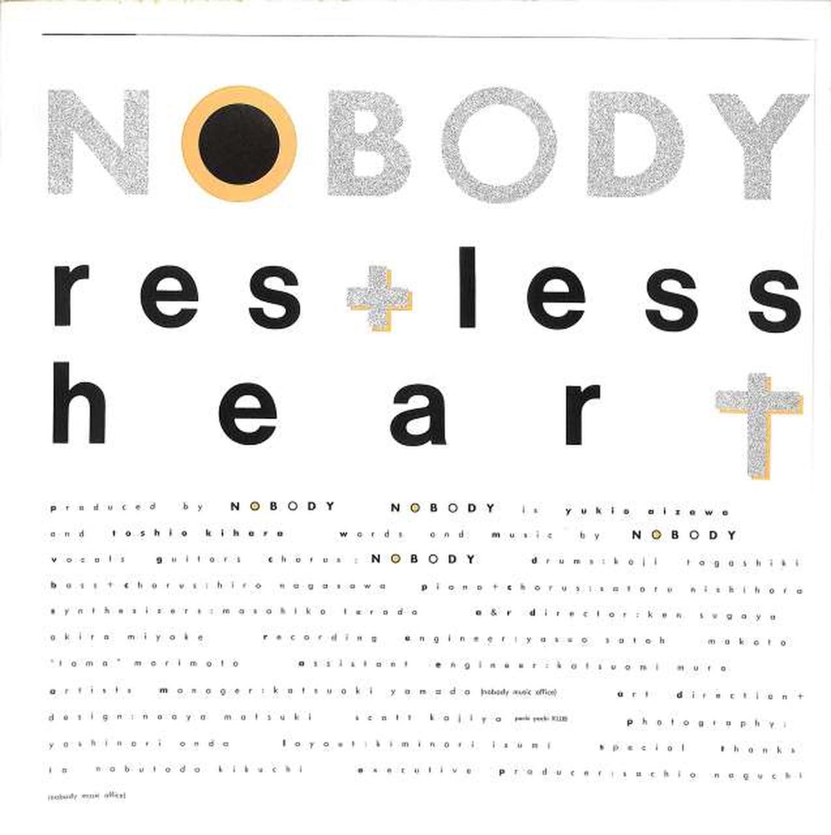 Toshiba EMI Nobody 'Restless Heart' WTP-90432