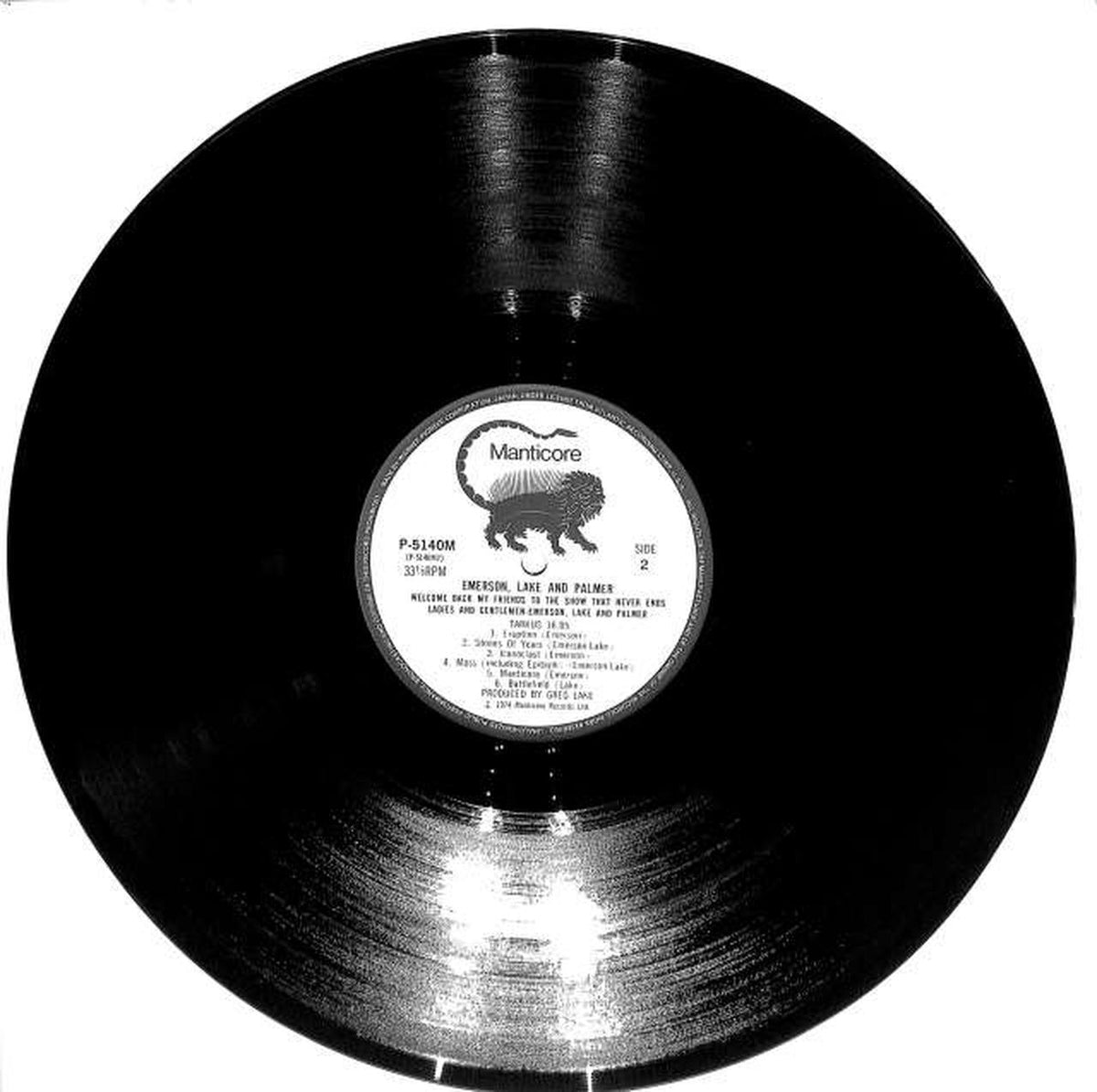 Warner Pioneer Emerson Lake & Palmer 'Ladies & Gentlemen' P-5140~2M