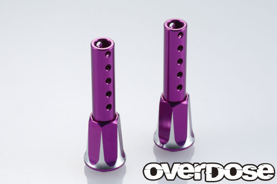 (PO OCT 2026) OVERDOSE OD2660B Poste delantero ajustable de aluminio (morado) - BanzaiHobby