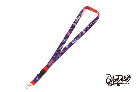 OVERDOSE BB-NS-003 OVERDOSE Neck Strap (Purple x Red)