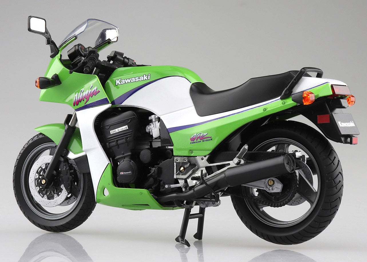 Aoshima 1/12 Complete Bike KAWASAKI GPZ900R Lime Green - BanzaiHobby