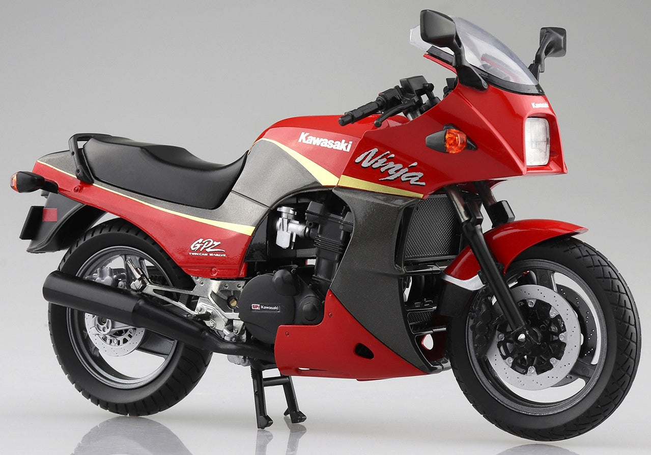 Aoshima 1/12 Complete Bike KAWASAKI GPZ900R Red / Gray - BanzaiHobby