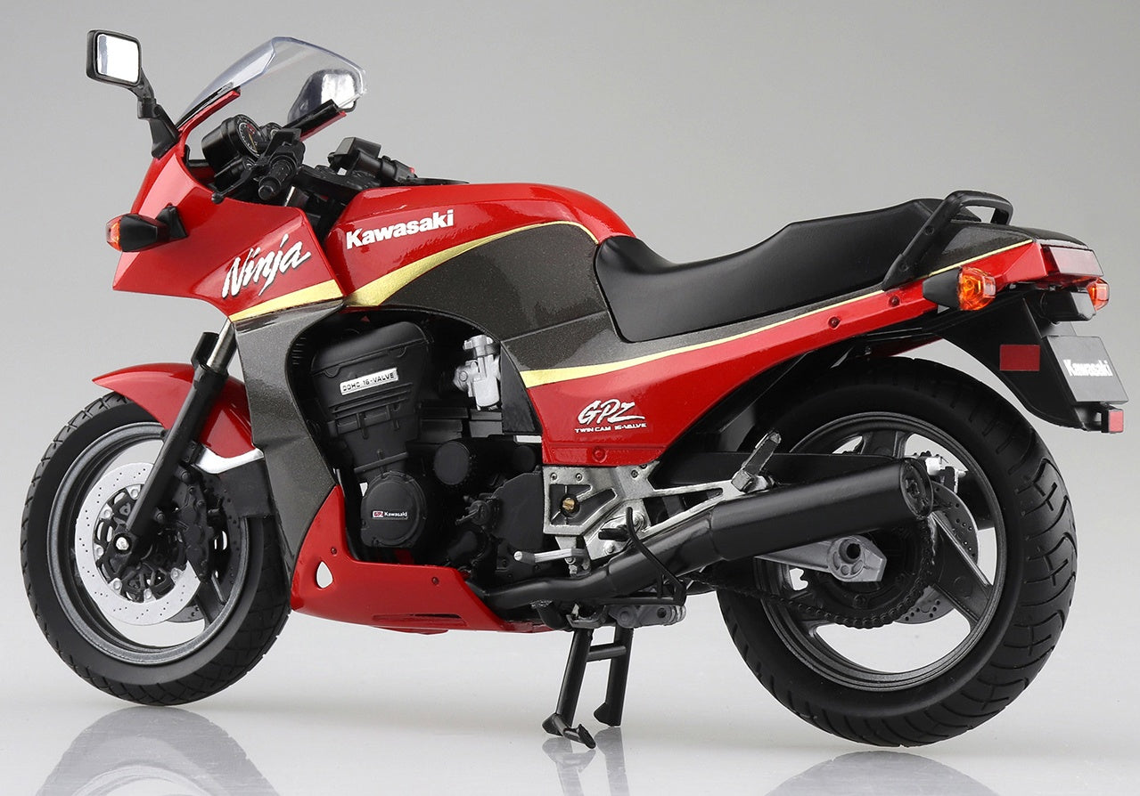 Aoshima 1/12 Complete Bike KAWASAKI GPZ900R Red / Gray - BanzaiHobby