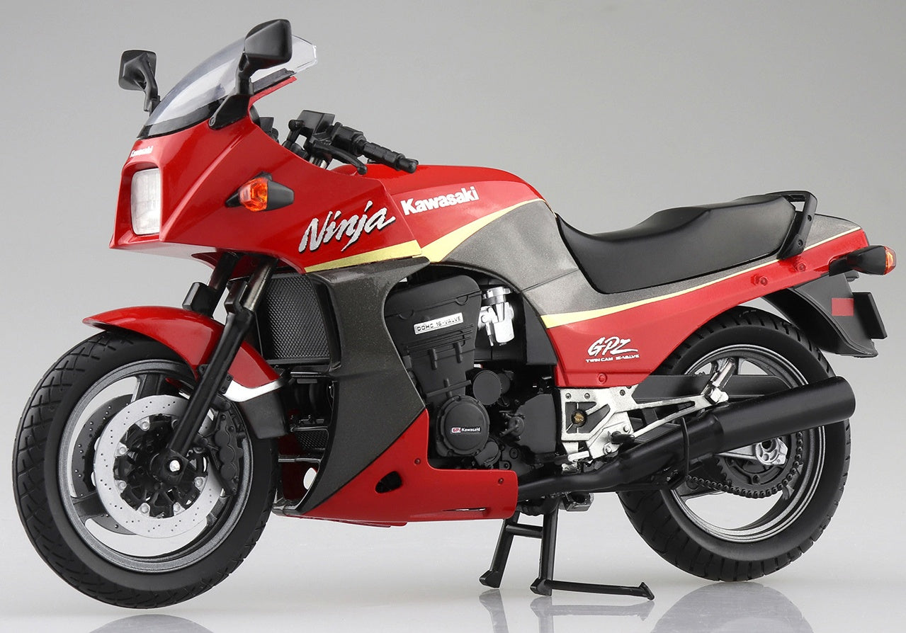 Aoshima 1/12 Complete Bike KAWASAKI GPZ900R Red / Gray - BanzaiHobby
