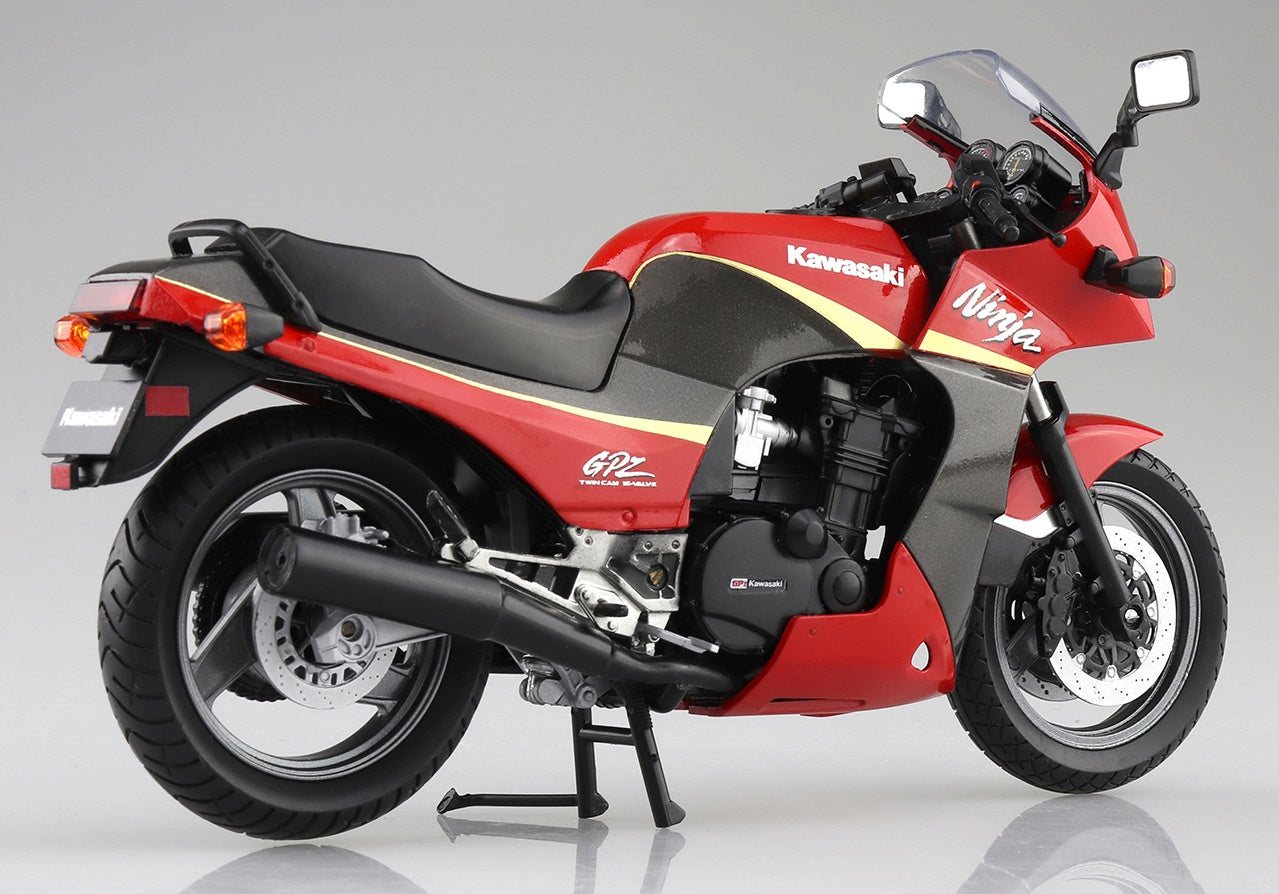 Aoshima 1/12 Complete Bike KAWASAKI GPZ900R Red / Gray - BanzaiHobby