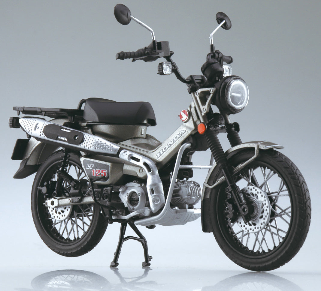 Aoshima 1/12 Honda CT125 Hunter Cub Matte Armored Silver Metallic - BanzaiHobby