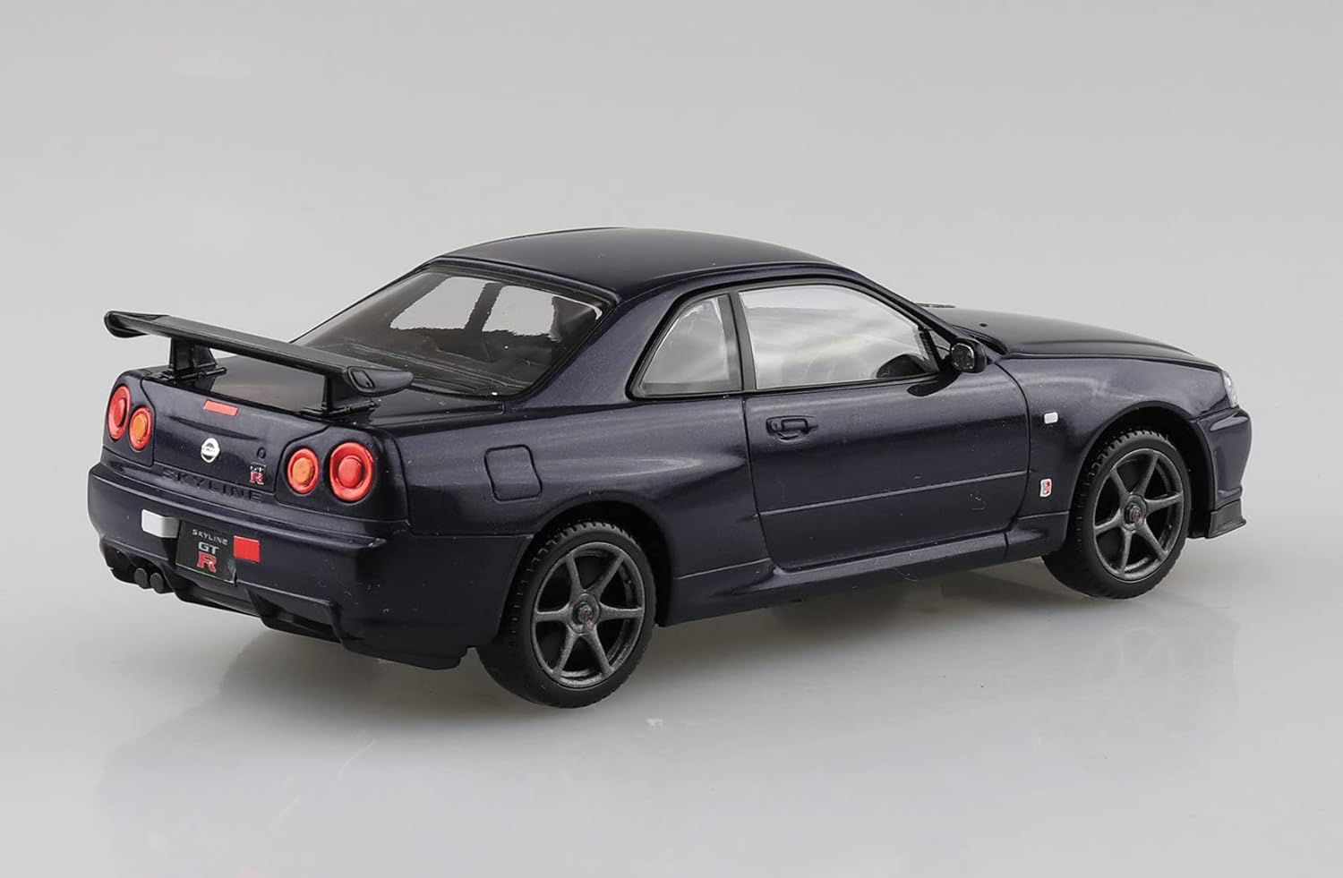 Aoshima 1/32 RakuPla Snap Kit No.12-MP Nissan R34 Skyline GT-R Midnight Purple - BanzaiHobby
