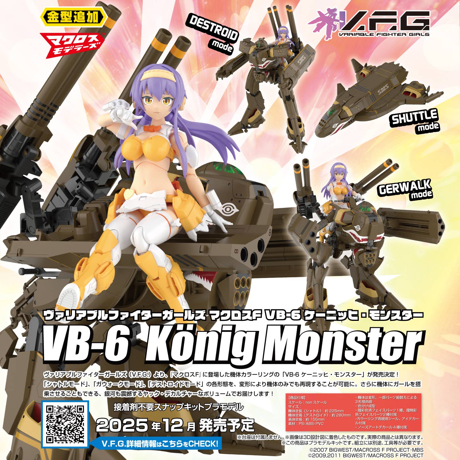 Aoshima V.F.G. No.MC-20 Macross F VB-6 Konig Monster