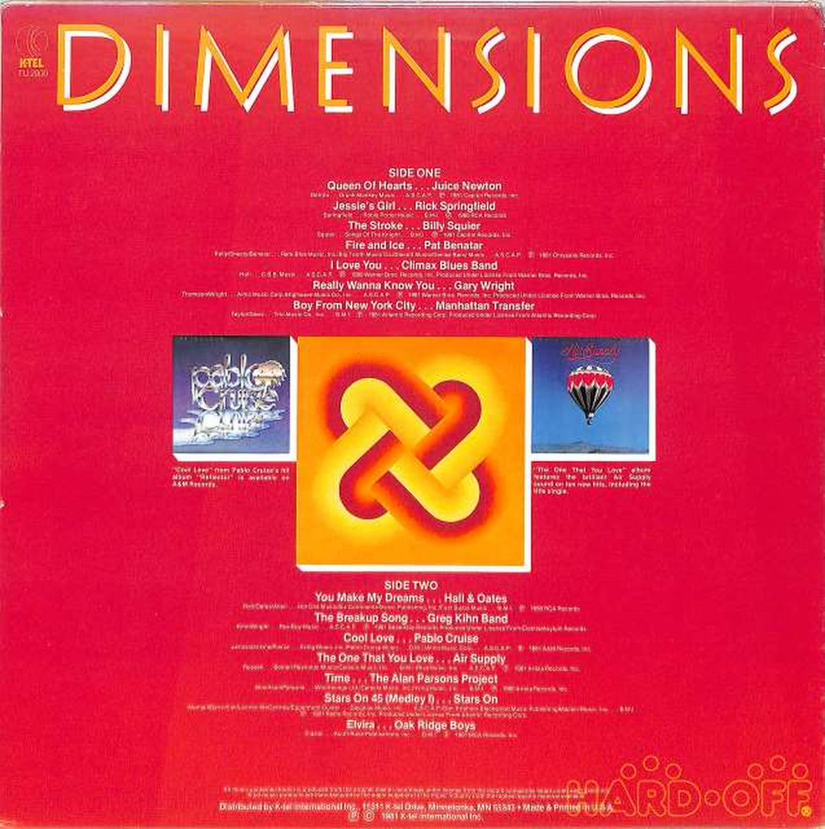 K.TEL (imported, USA) Dimensions "Queen of Hearts" TU-2900
