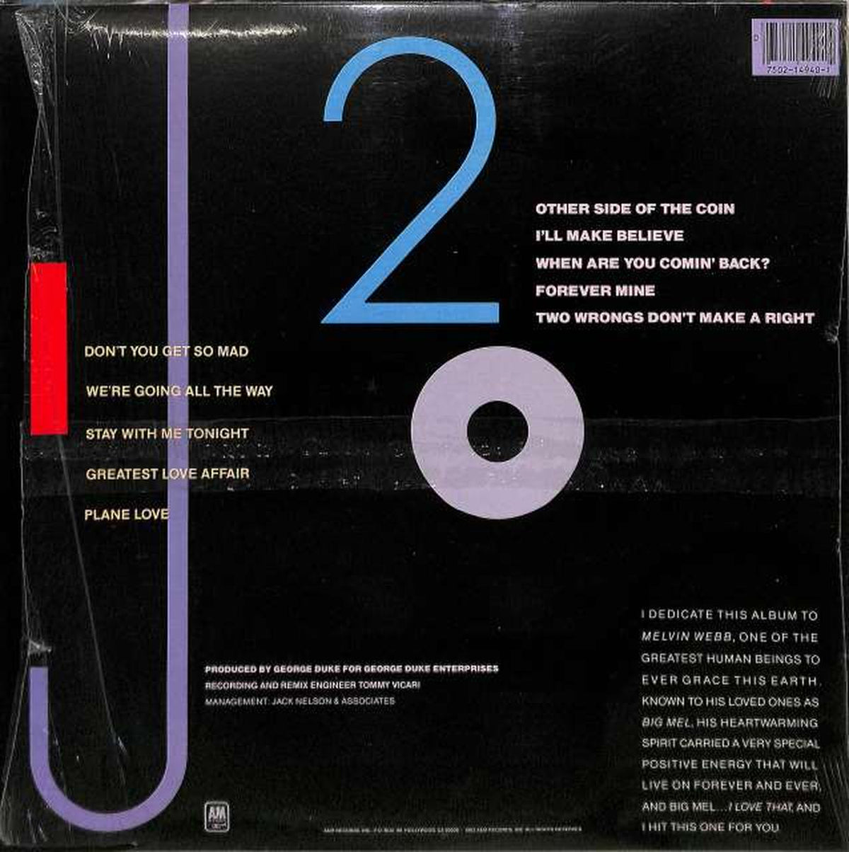 A&M Jeffrey Osborne "STAY WITH ME TONIG SP-4940 (imported)"