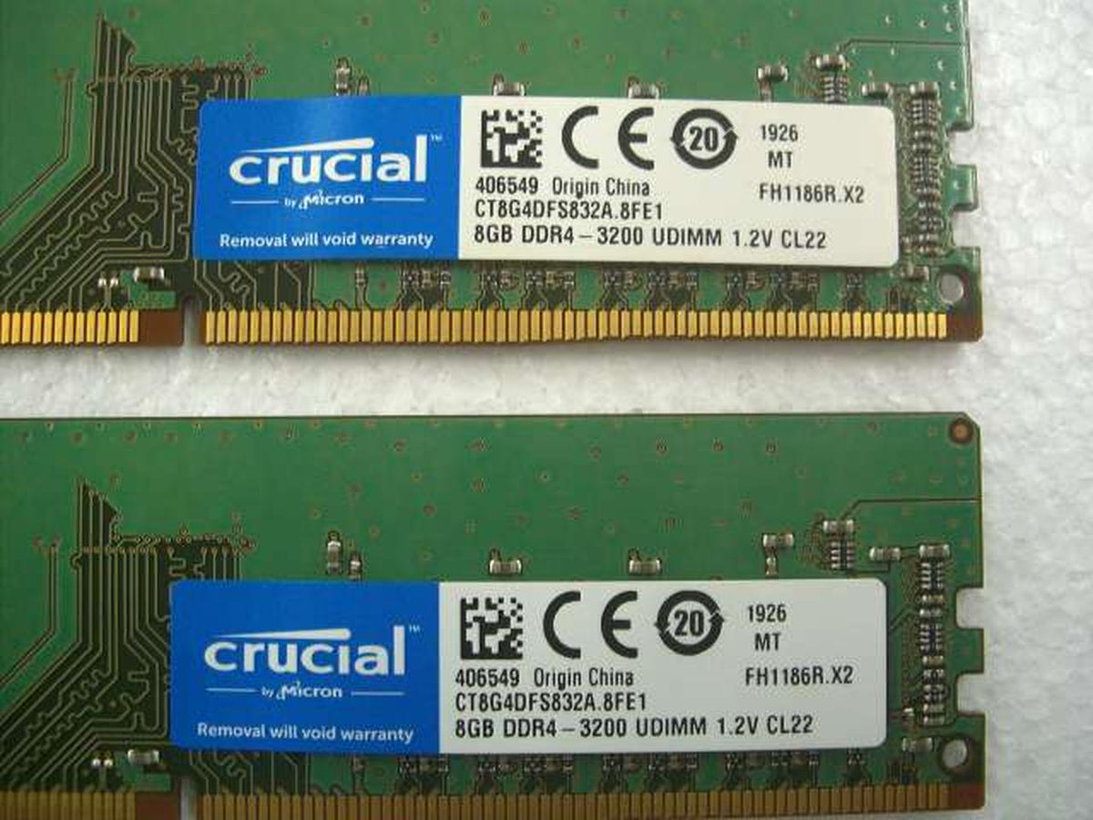 CRUCIAL DDR4 Memory 8GB x 2 Packs (Total 16GB) CT8G4DFS832A.8FE1