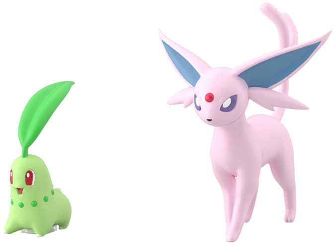 Bandai Pokemon Scale World Johto Region 11 Chikorita & Espeon - BanzaiHobby