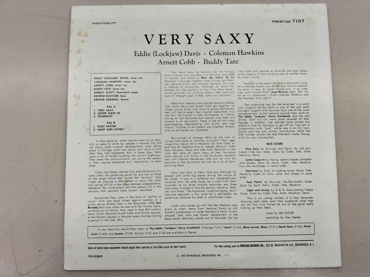 VICTOR Record VERY SAXY