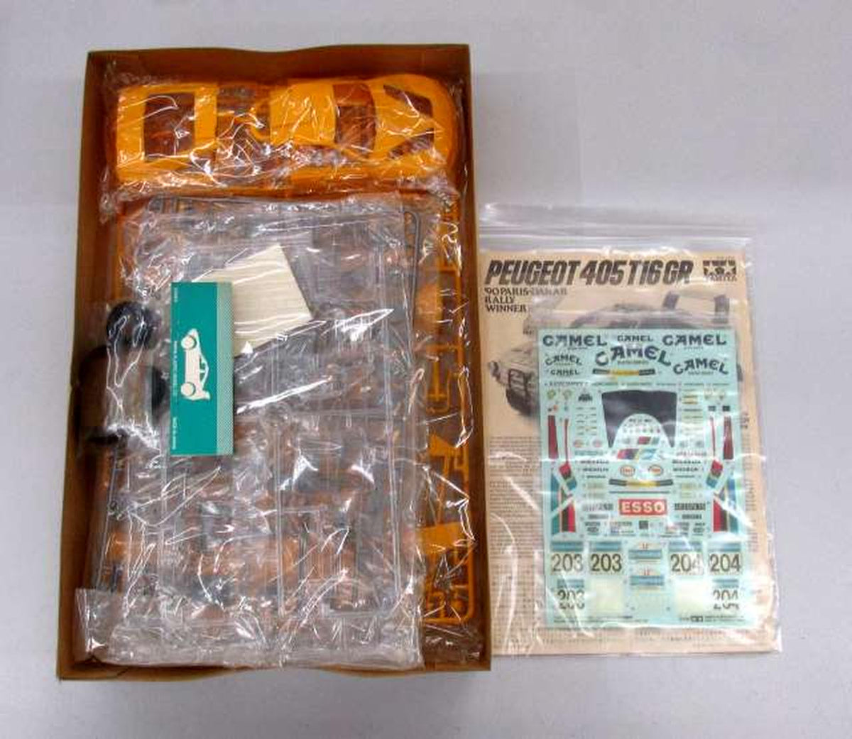 TAMIYA 1/24 Camel Peugeot 405T16GR 1990 Paris-Dakar Winner [24094] - Banzai Thrifting | BanzaiHobby