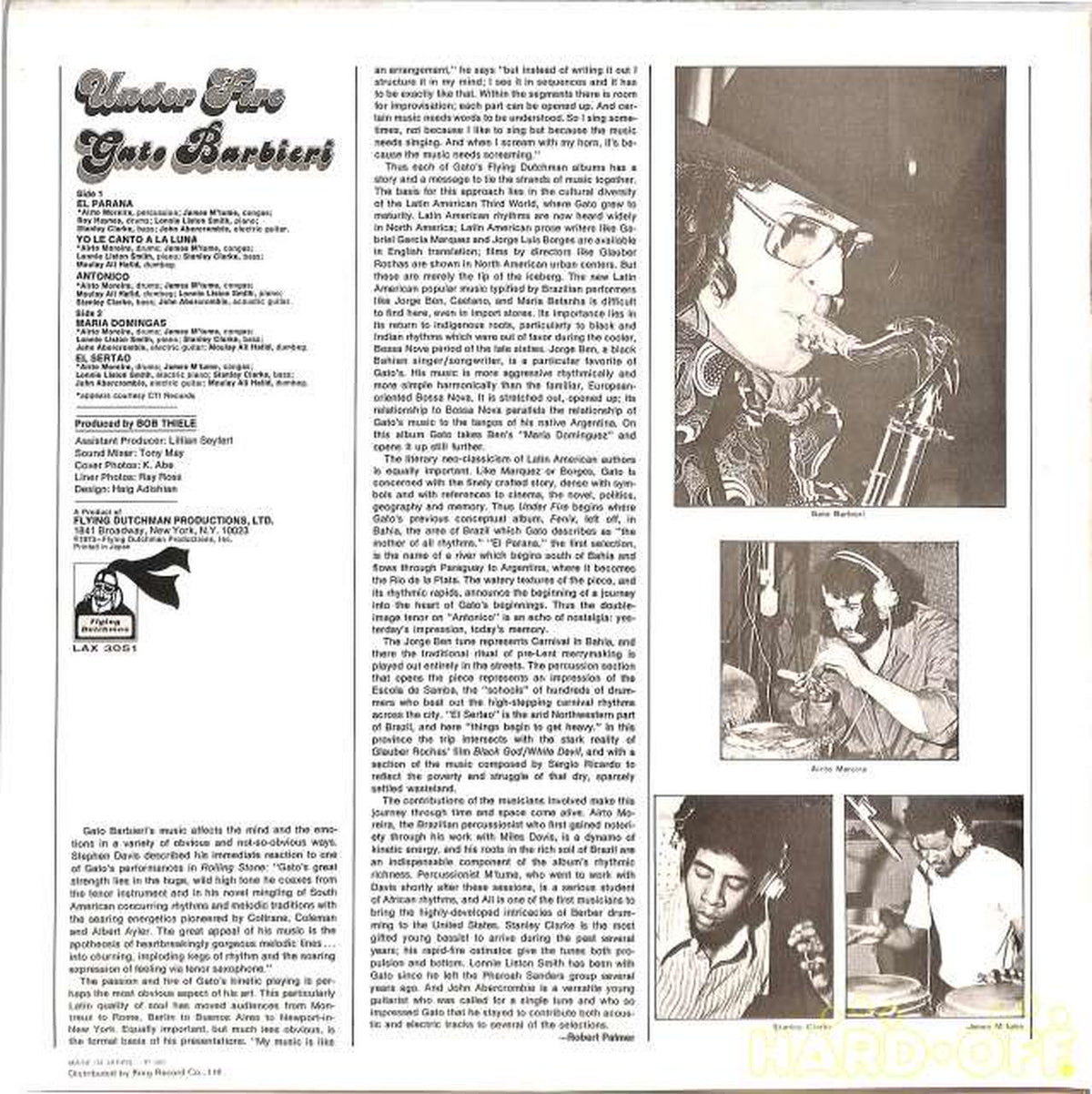 King Records (Flying Dutchman) Gateau Barbieri "Under Fire" LAX-3051