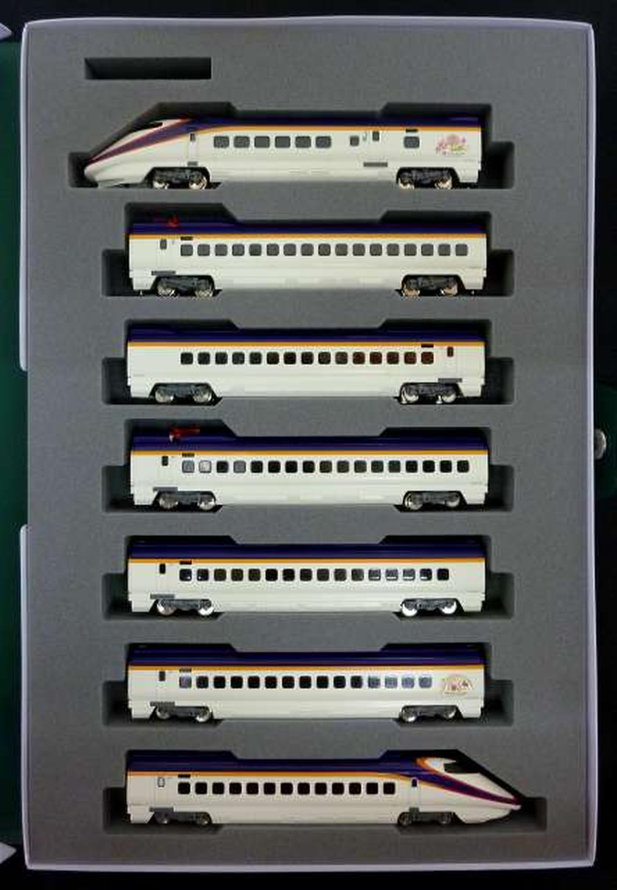 KATO E3 Series 2000 Subseries Yamagata Shinkansen 'Tsubasa' New Livery 7-Car Set 10-2096 - Banzai Thrifting | BanzaiHobby