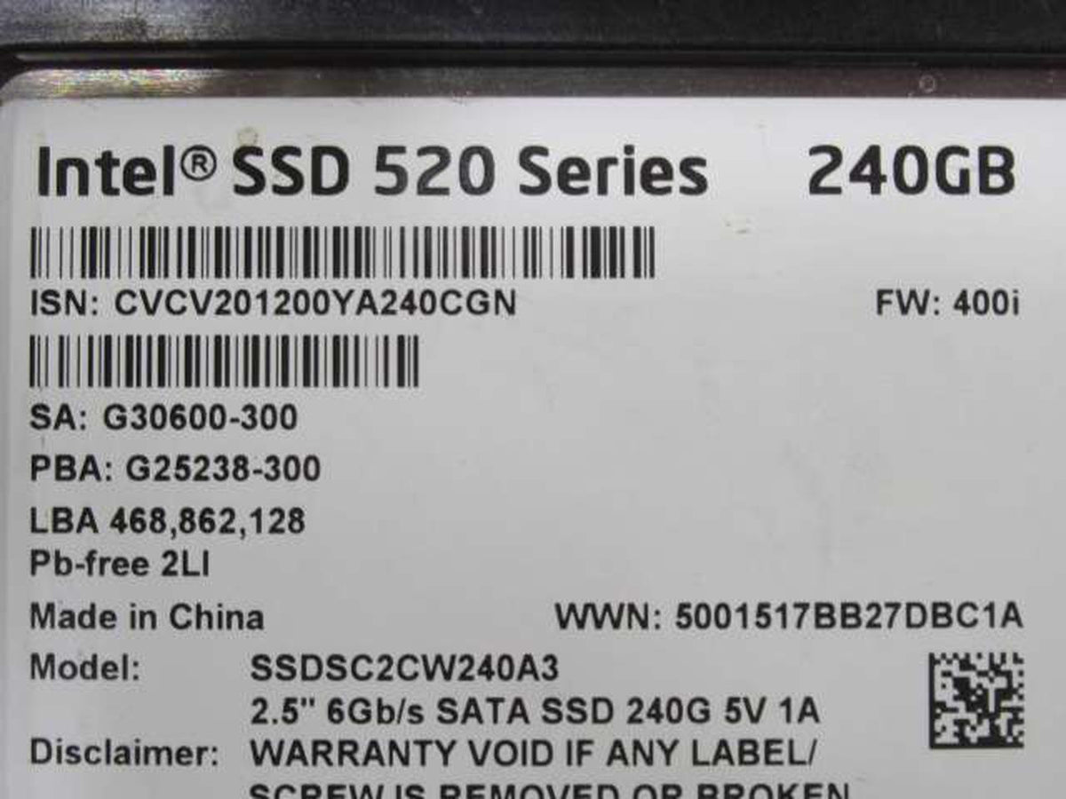 INTEL Internal SSD 240GB SSDSC2CW240A3 - Banzai Thrifting | BanzaiHobby