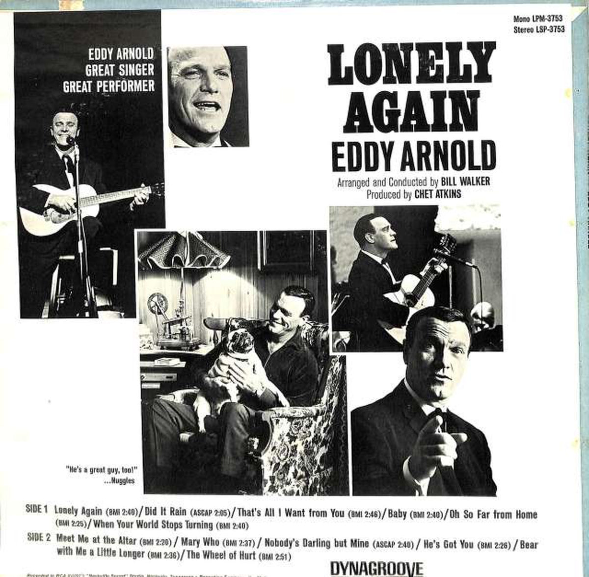 RCA VICTOR Eddie Arnold "LONELY AGAIN" LSP-3753