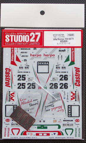 Studio27 DC781 1/24 Alfa Romeo 155 V6 T1 DTM 1994 Engstler-Alfa #25 Engstler - BanzaiHobby