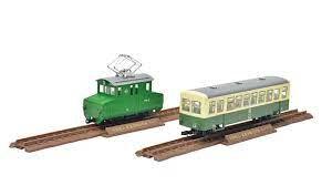 Narrow Gauge 80 Akasaka Mine Employee Transport Train (DEKI 1 + HOHAFU 1) 2 Cars Set