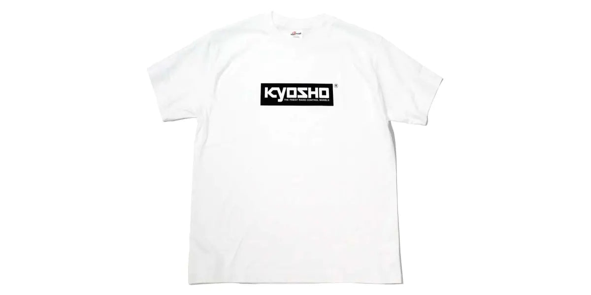 Kyosho KOS-TS01W-MB Camiseta KYOSHO Box Logo (Blanco/Talla M) - BanzaiHobby