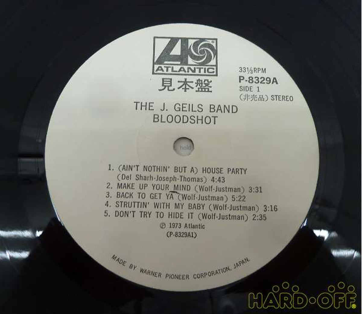 WARNER MUSIC JAPAN J. Geils Band / Bloodshot (Sample Disc, White Label THE J. GEILS BAND / BLOODSHOT